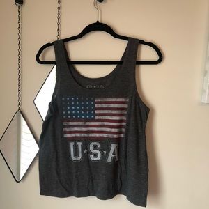 Cropped USA tank top
